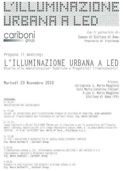 Convegno sull'illuminazione urbana a led